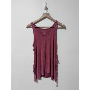 American Eagle | Women's Soft & Sexy Burgundy Lace up sides Tank Top‎ XS